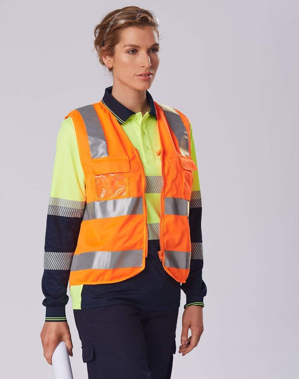 Winning Spirit unisex TRUEDRY® biomotion segmented safety polo SW74 Metro Workwear.
