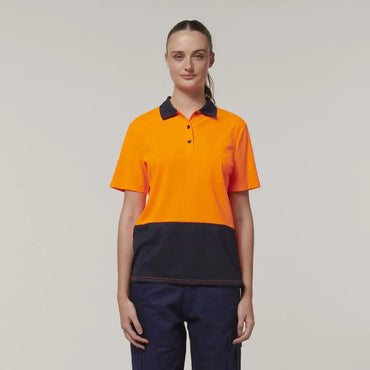 Hard Yakka Women's Hi Vis Polo Shirt Y08601 Metro Workwear.