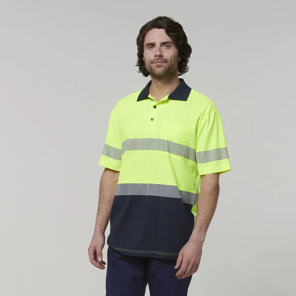 Hard Yakka Men's Short Sleeve Taped Polo Shirt Y19618 Metro Workwear.