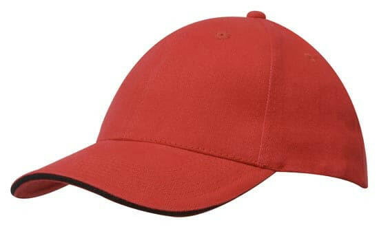 Headwear Brushed Heavy Cotton Cap With Sandwich Trim X12 - 4210 - Metro Workwear