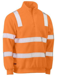 Bisley Workwear Work Wear Rail Orange / XS Bisley TAPED HI VIS RAIL POLAR FLEECE JUMPER BK6816T