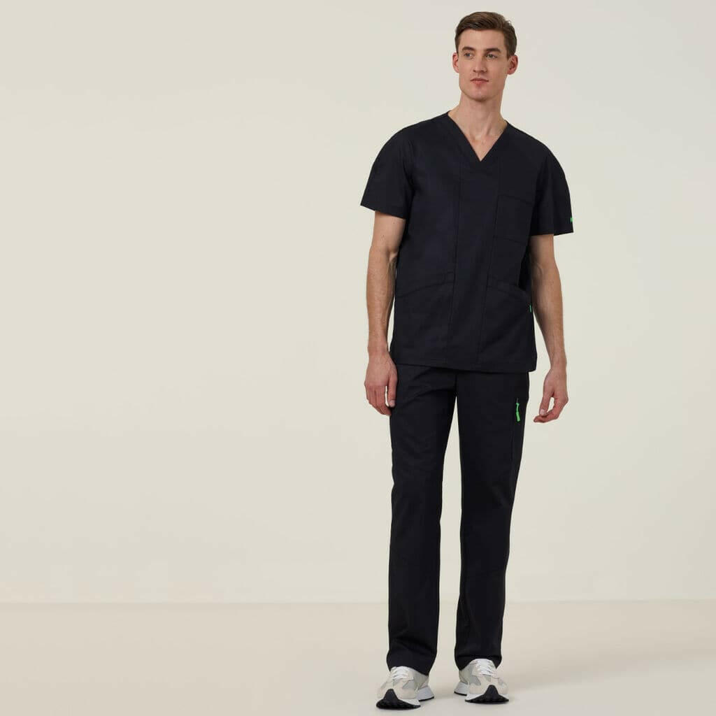Rontgen Elastic Waist Scrub Pant CATQ4F-BLA Metro Workwear.