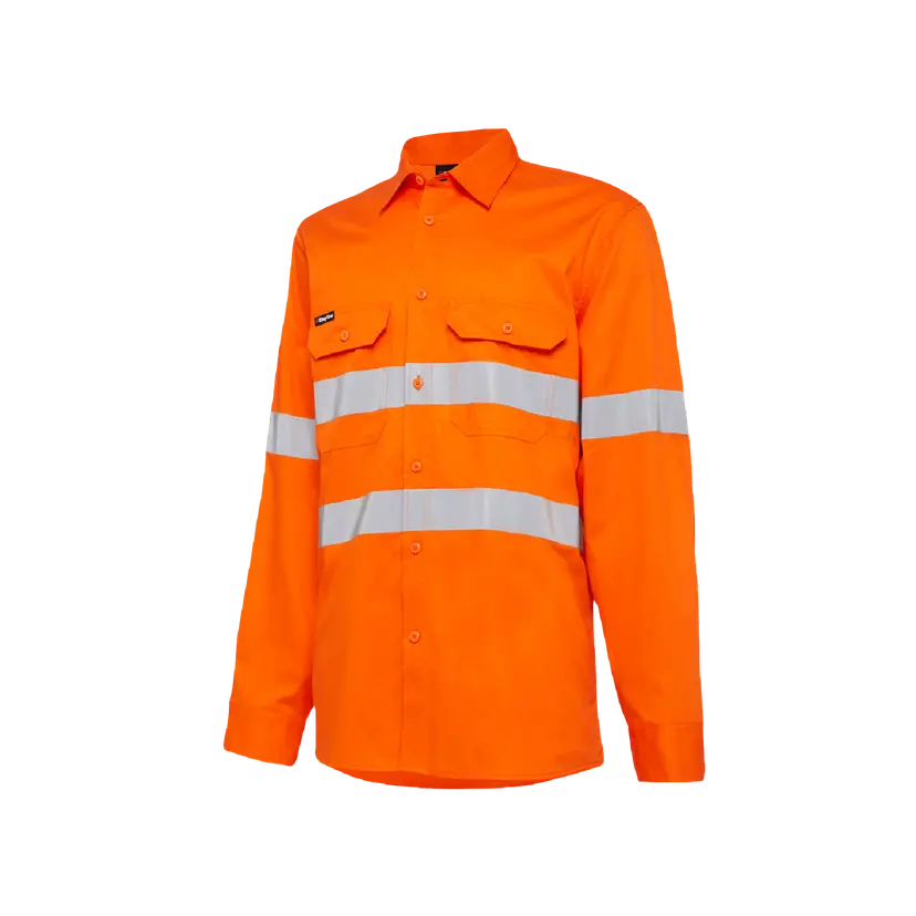 KingGee Basic Vented Drill Shirt Taped K54030  Metro Workwear