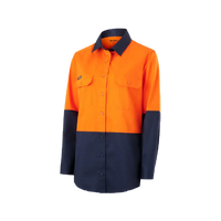 KingGee Women's Hi Vis Vented Spliced Long Sleeve Work Shirt K44222  Metro Workwear