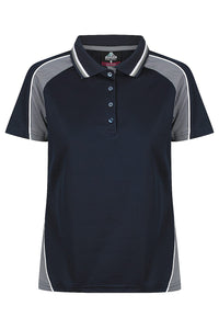 Aussie Pacific Women's Panorama Polo Shirt 2309 Navy/Ashe/White / 6