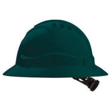 Pro Choice V6 Full Brim Hard Hat Ratchet Harness HHV6FB in Green
