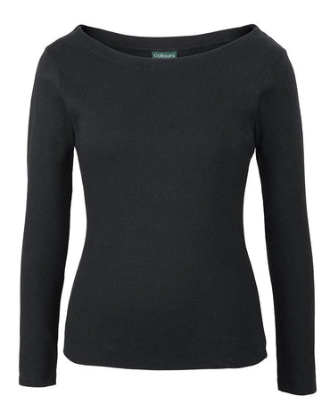 C Of C  Ladies L/S Boat Neck Tee 1BTL Metro Workwear.