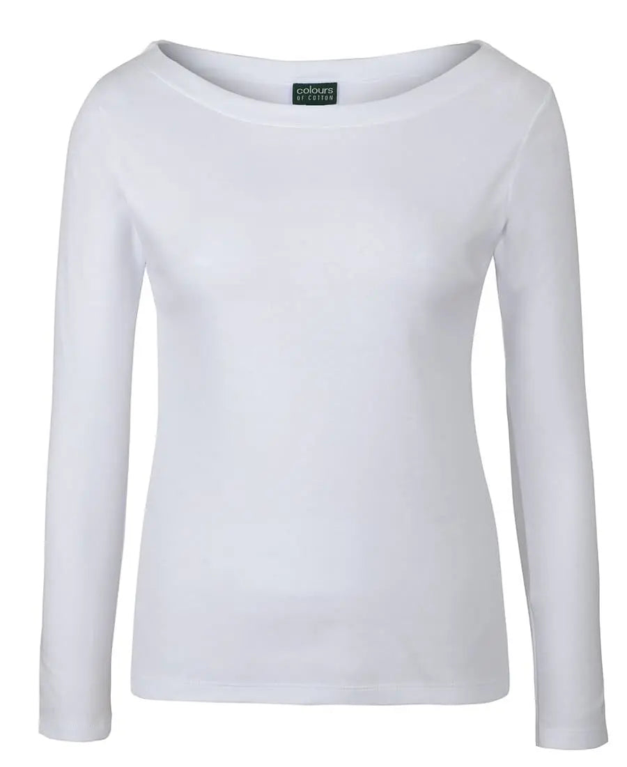 C Of C  Ladies L/S Boat Neck Tee 1BTL Metro Workwear.