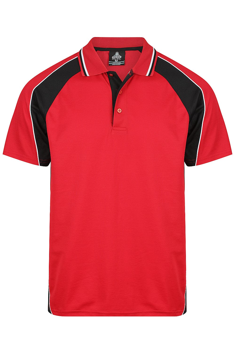 Aussie Pacific Men's Panorama Polo Shirt 1309 Red/Black/White / S