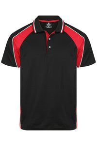 Aussie Pacific Men's Panorama Polo Shirt 1309 Black/Red/White / S
