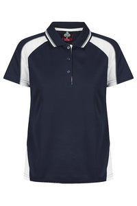 Aussie Pacific Women's Panorama Polo Shirt 2309 Navy/White/Ashe / 6