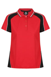 Aussie Pacific Women's Panorama Polo Shirt 2309 Red/Black/White / 6
