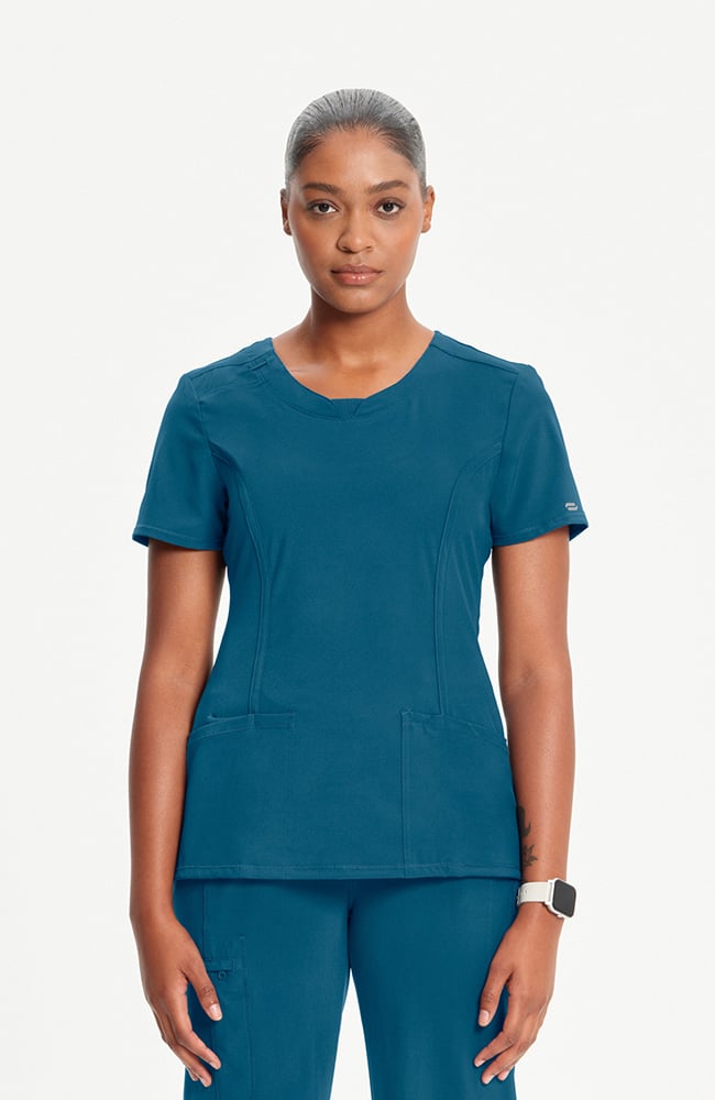 Cherokee Infinity Women's Round Neck Scrub Top 2624A Metro Workwear.