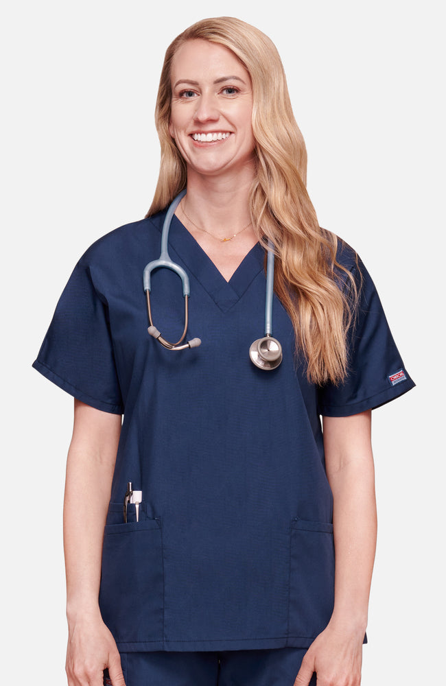Cherokee Original Unisex V-Neck 2 Pocket Scrub Top 4777 Metro Workwear.