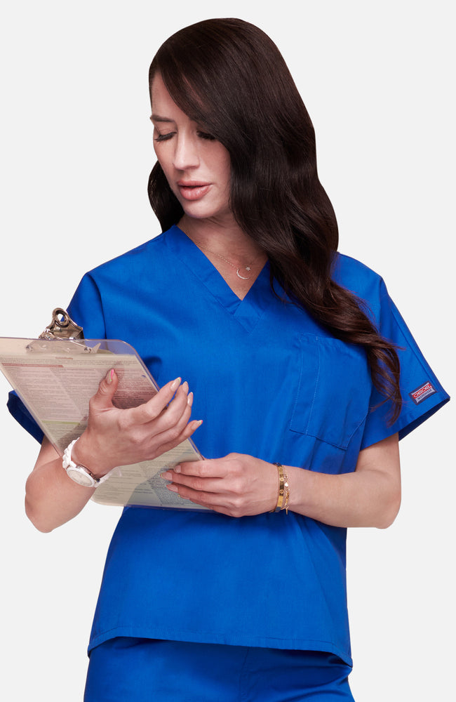 Cherokee Original Unisex V-Neck 2 Pocket Scrub Top 4777 Metro Workwear.