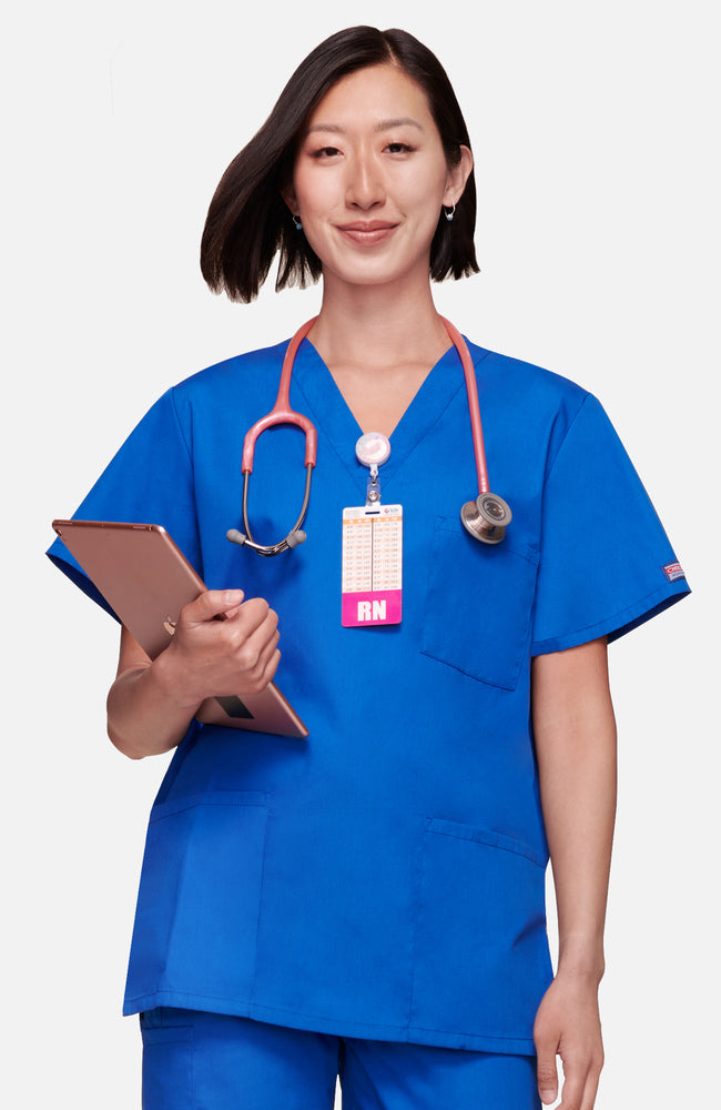Cherokee Original Unisex V-Neck 3 Pocket Scrub Top 4876 Metro Workwear.