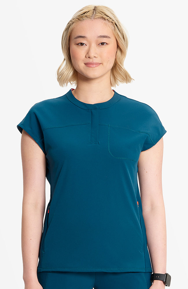 Cherokee Infinity GNR8 Henley Women's Scrub Top IN622A Metro Workwear.