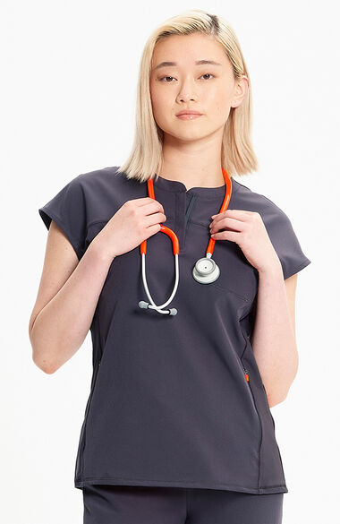 Cherokee Infinity GNR8 Henley Women's Scrub Top IN622A Metro Workwear.