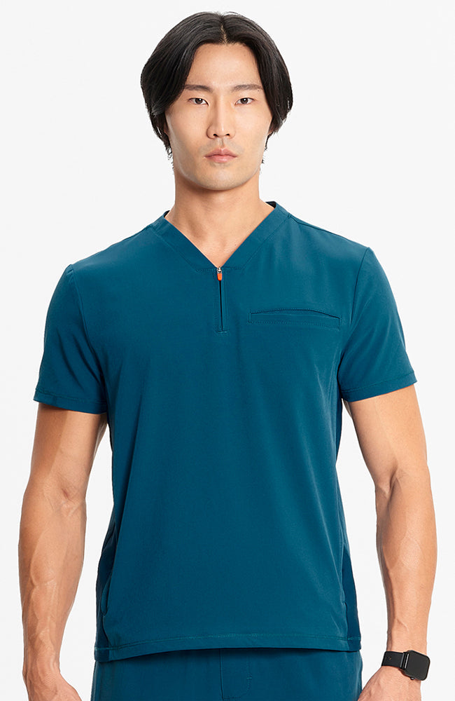 Cherokee Infinity Men's Zip Up Scrub Top IN702A Metro Workwear.