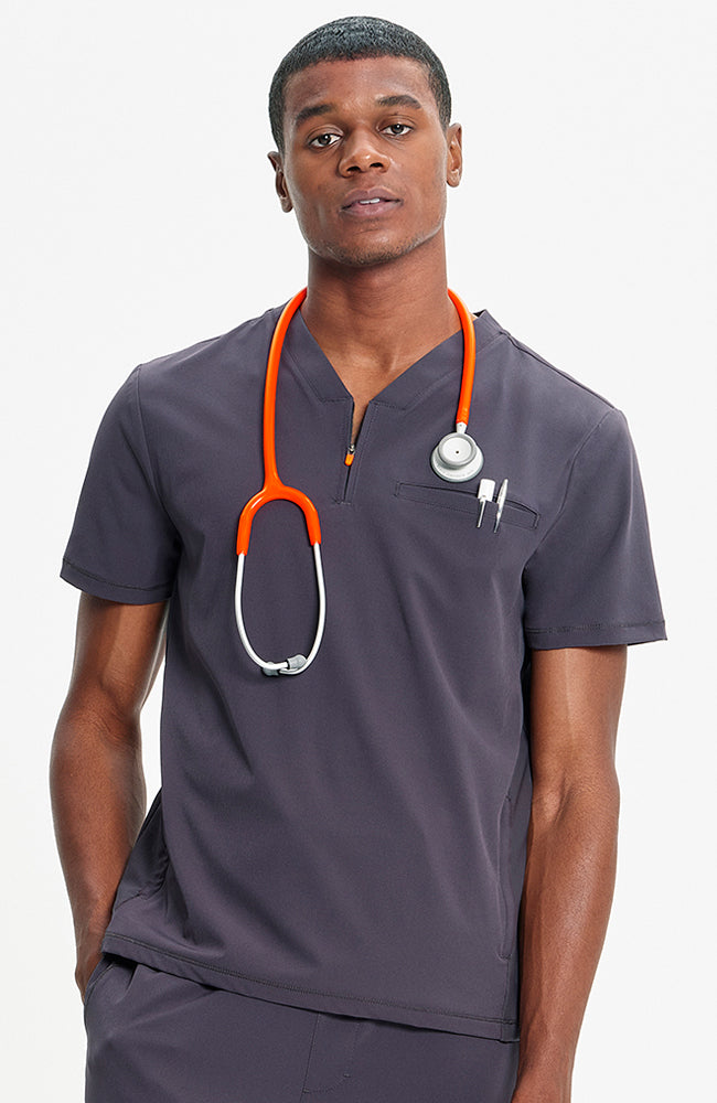 Cherokee Infinity Men's Zip Up Scrub Top IN702A Metro Workwear.