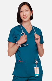 Cherokee Revolution Women's Scrub Top WW620 Metro Workwear.
