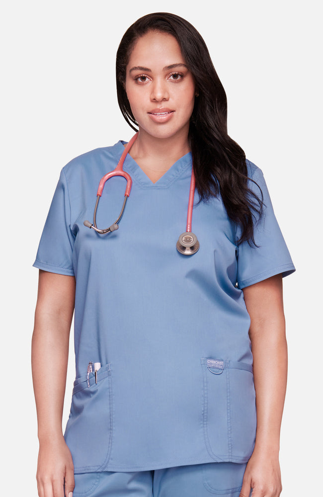Cherokee Revolution Women's Scrub Top WW620 Metro Workwear.