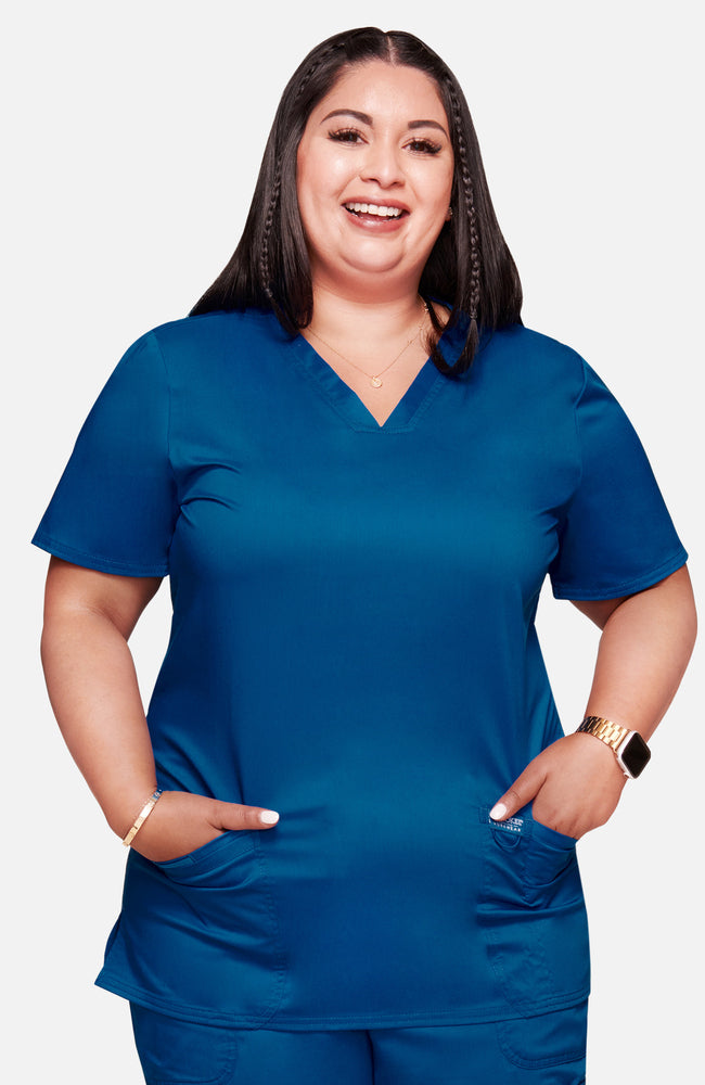 Cherokee Revolution Women's Scrub Top WW620 Metro Workwear.