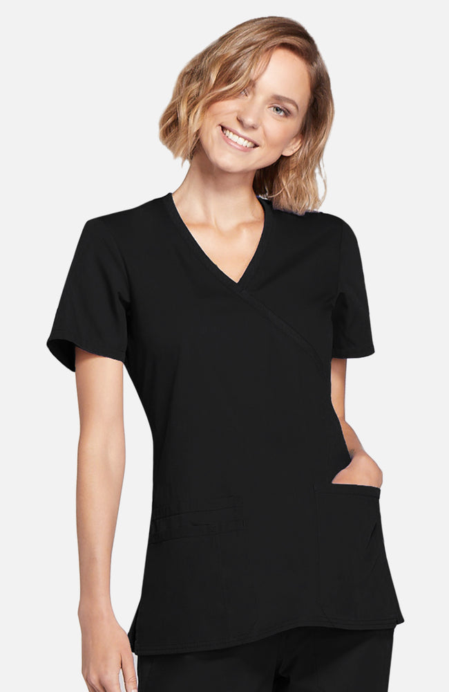 Cherokee Original Women's Mock Wrap Scrub Top WW650 Metro Workwear.