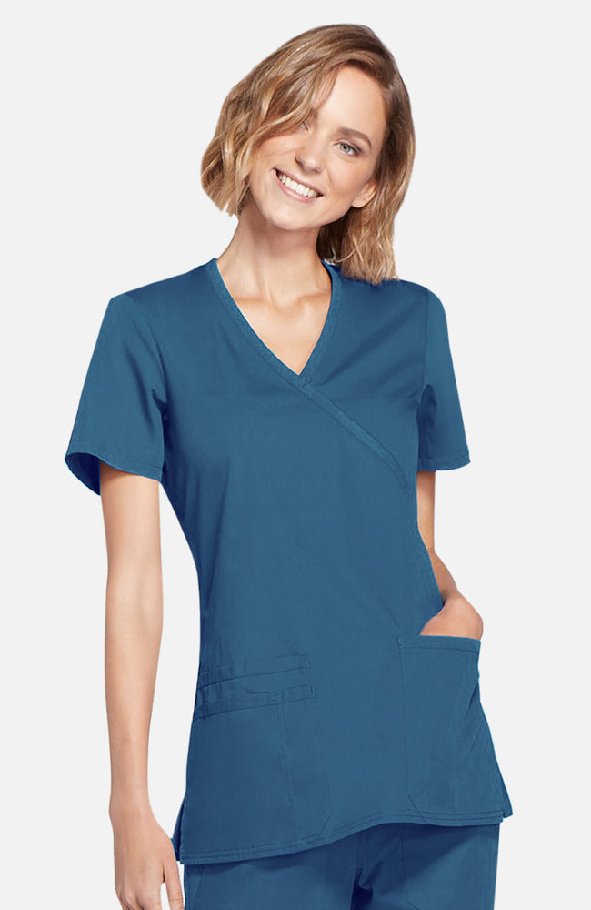 Cherokee Original Women's Mock Wrap Scrub Top WW650 Metro Workwear.