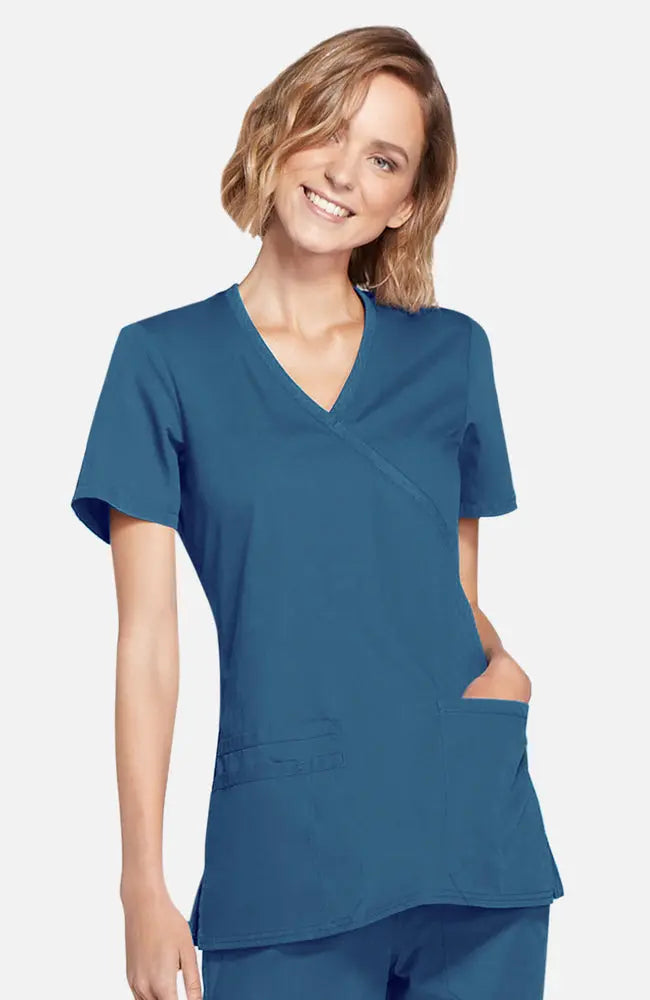 Cherokee Original Women's Mock Wrap Scrub Top WW650  Simply Scrubs Australia