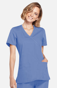 Cherokee Original Women's Mock Wrap Scrub Top WW650 Metro Workwear.