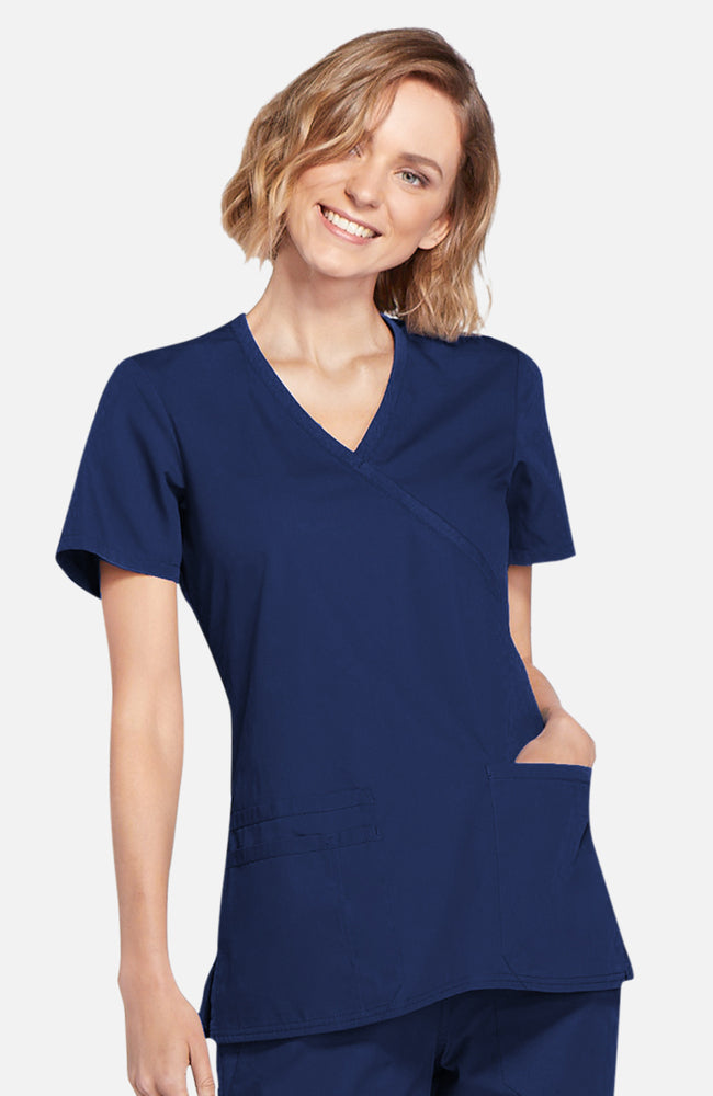 Cherokee Original Women's Mock Wrap Scrub Top WW650 Metro Workwear.