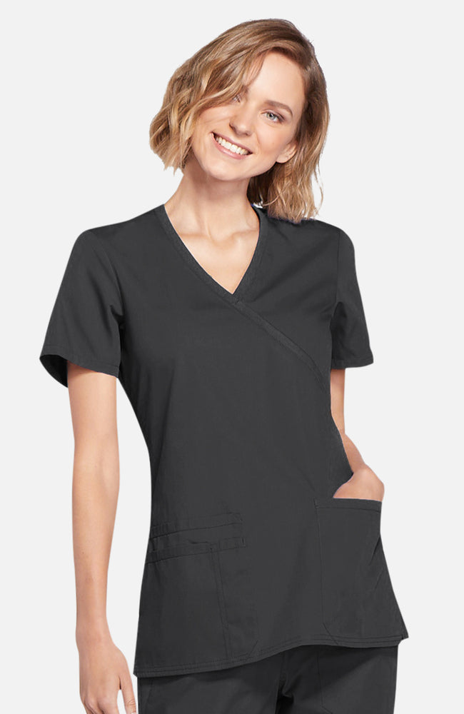 Cherokee Original Women's Mock Wrap Scrub Top WW650 Metro Workwear.