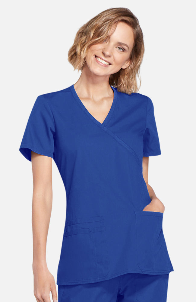 Cherokee Original Women's Mock Wrap Scrub Top WW650 Metro Workwear.