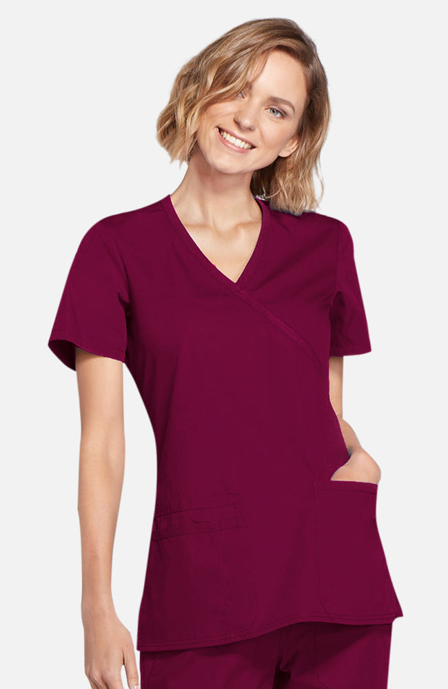 Cherokee Original Women's Mock Wrap Scrub Top WW650 Metro Workwear.