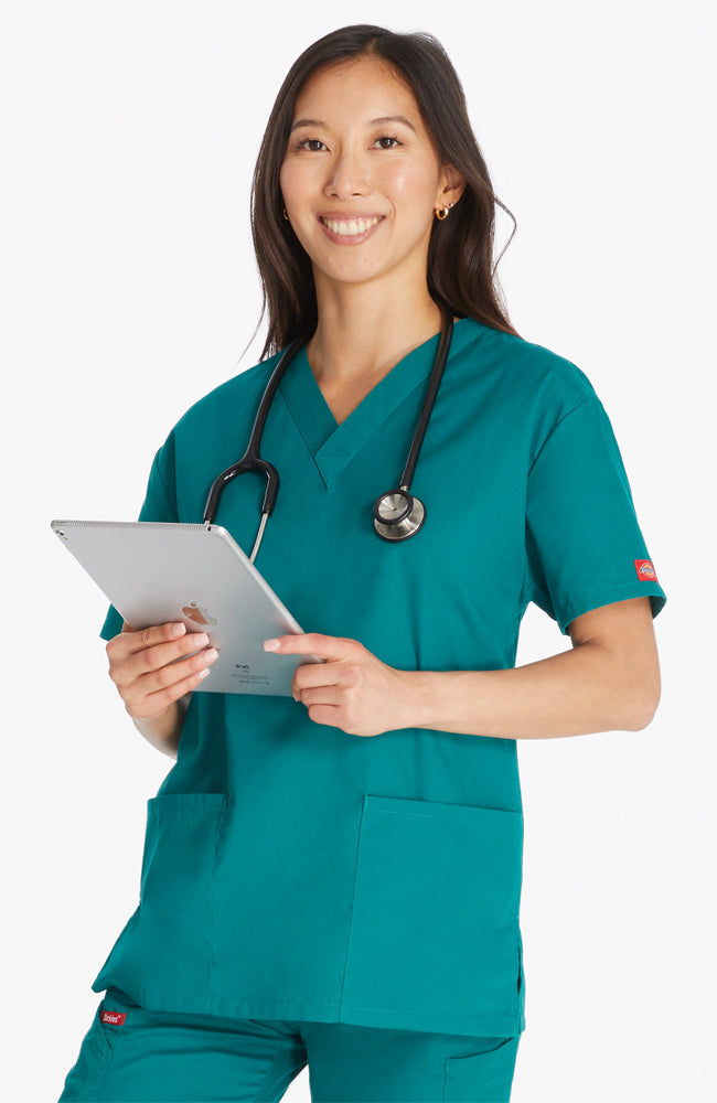 Dickies EDS Signature Women's V-Neck Scrub Top 86706 Metro Workwear.
