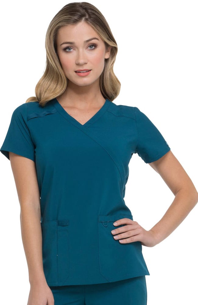 Dickies EDS Essentials Women's Mock Wrap Scrub Top DK625 Metro Workwear.
