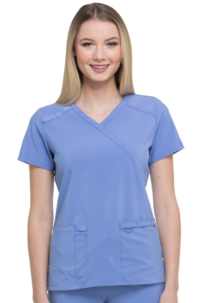Dickies EDS Essentials Women's Mock Wrap Scrub Top DK625 Metro Workwear.