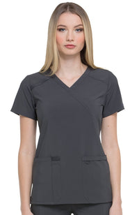 Dickies EDS Essentials Women's Mock Wrap Scrub Top DK625 Metro Workwear.