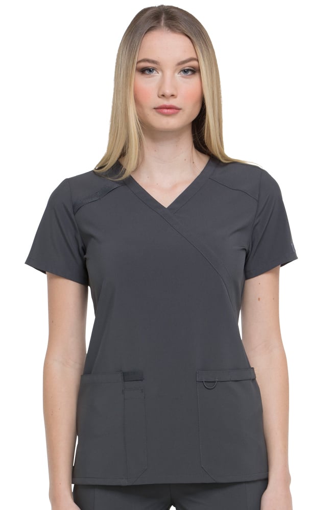 Dickies EDS Essentials Women's Mock Wrap Scrub Top DK625 Metro Workwear.
