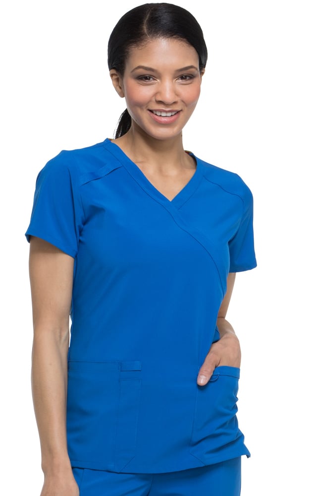 Dickies EDS Essentials Women's Mock Wrap Scrub Top DK625 Metro Workwear.