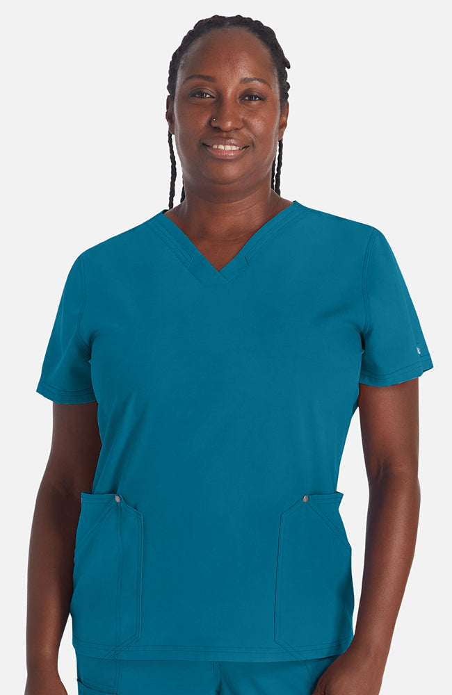 Dickies EDS NXT Women's V-Neck Scrub Top DK678 Metro Workwear.