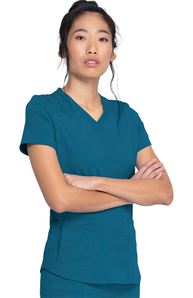 Dickies Balance Women's Knitted Panel Scrub Top DK875 Metro Workwear.