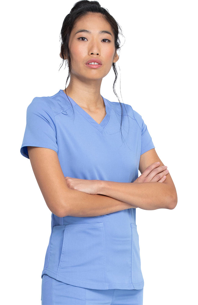 Dickies Balance Women's Knitted Panel Scrub Top DK875 Metro Workwear.