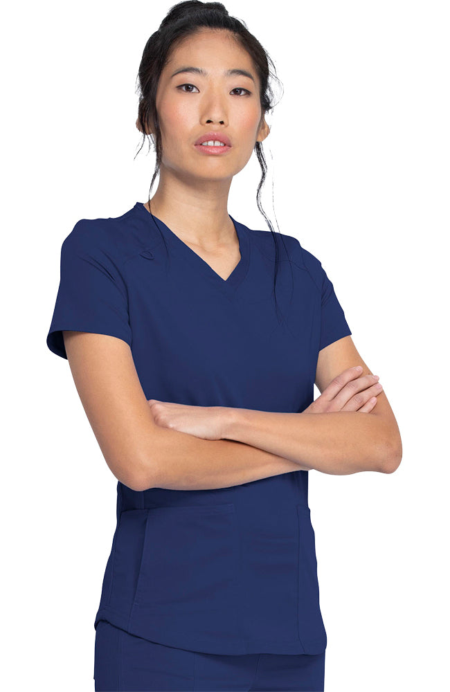 Dickies Balance Women's Knitted Panel Scrub Top DK875 Metro Workwear.