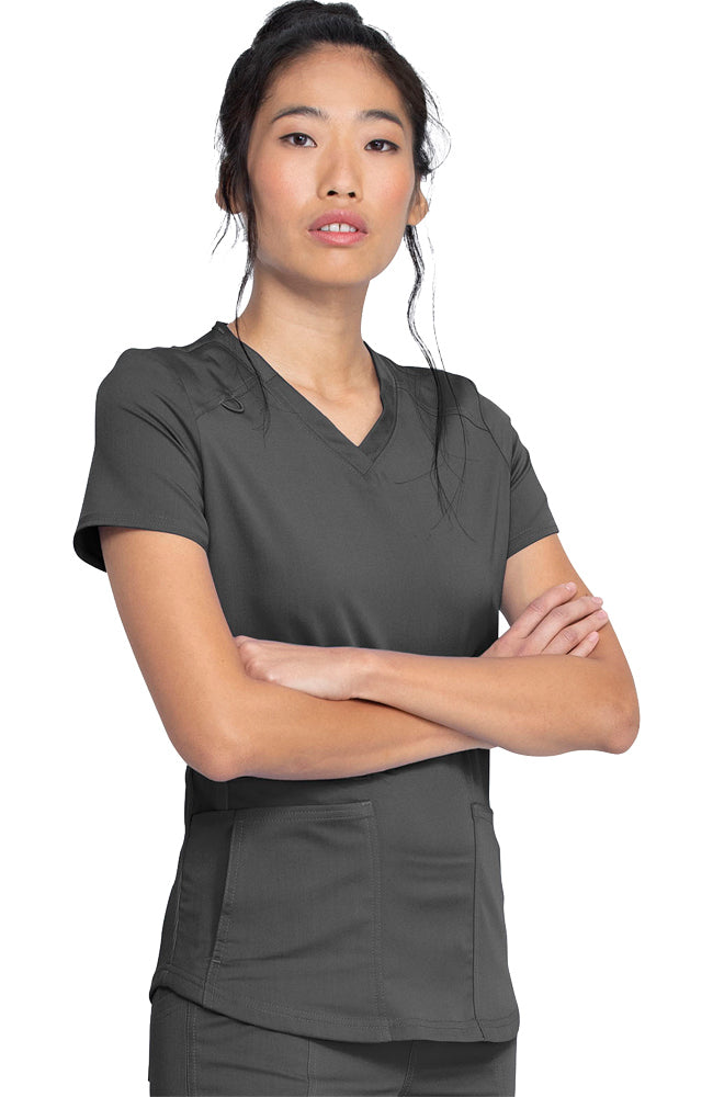 Dickies Balance Women's Knitted Panel Scrub Top DK875 Metro Workwear.