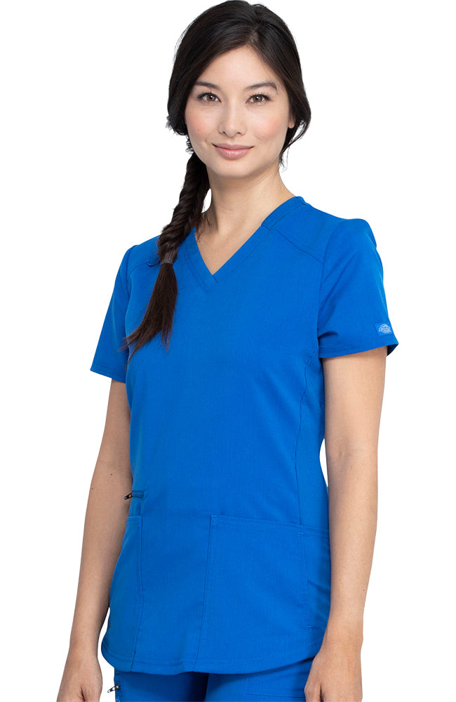 Dickies Balance Women's Knitted Panel Scrub Top DK875 Metro Workwear.