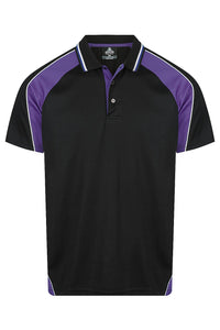Aussie Pacific Men's Panorama Polo Shirt 1309 Black/Electric Purple/White / S