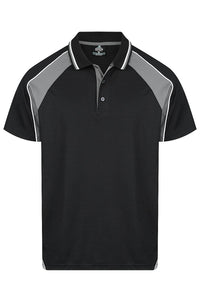 Aussie Pacific Men's Panorama Polo Shirt 1309 Black/Ashe/White / S
