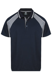 Aussie Pacific Men's Panorama Polo Shirt 1309 Navy/Ashe/White / S